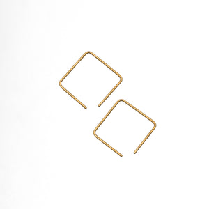 Cube Wire Earrings Large - Plateaux Jewellery