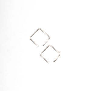 Cube Wire Earrings Medium - Plateaux Jewellery