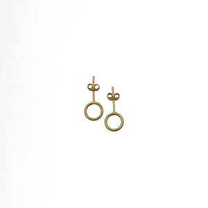 Open Flag Dot Earrings - Plateaux Jewellery