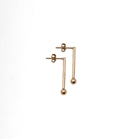 Square Drop Earsticks - Plateaux Jewellery